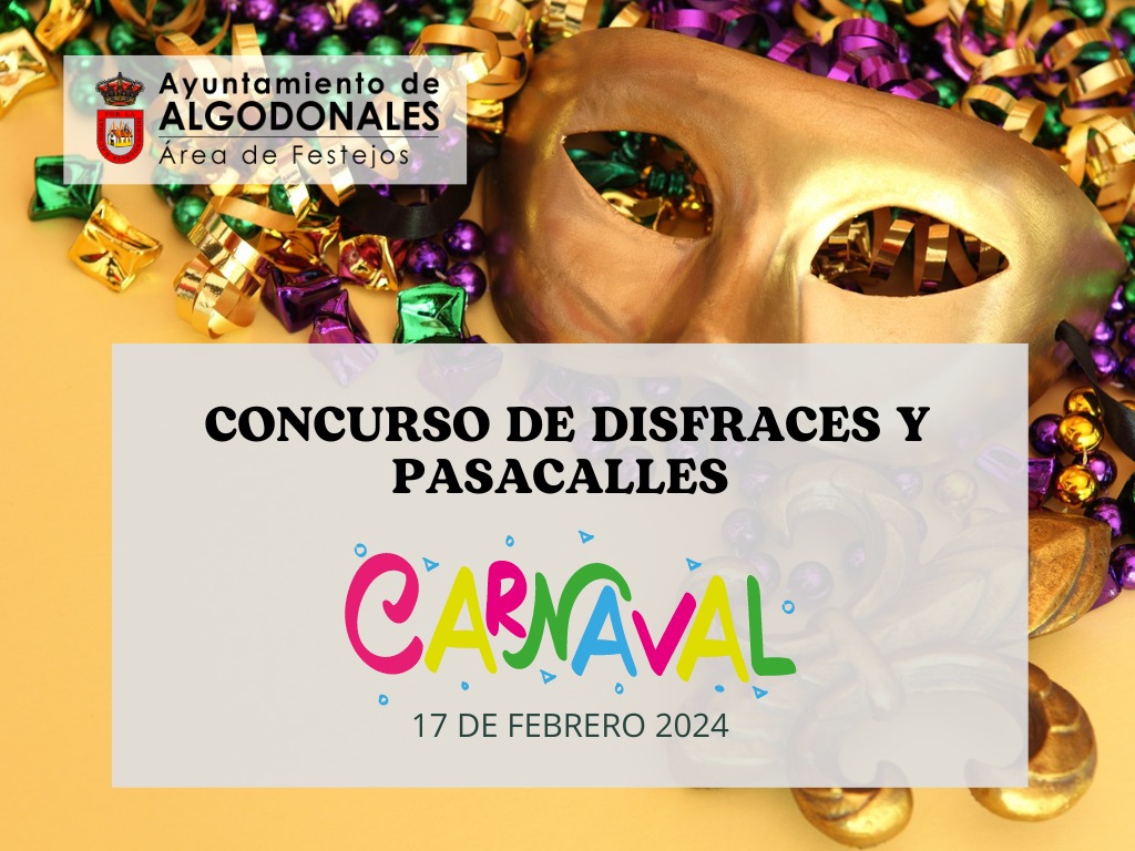 Normativa Concurso de disfraces y pasacalles. Carnaval 2024