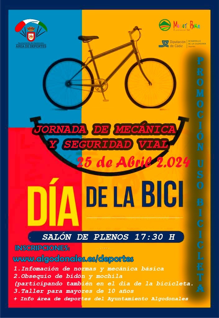 Día de la bicicleta y actividades de seguridad vial y mecánica