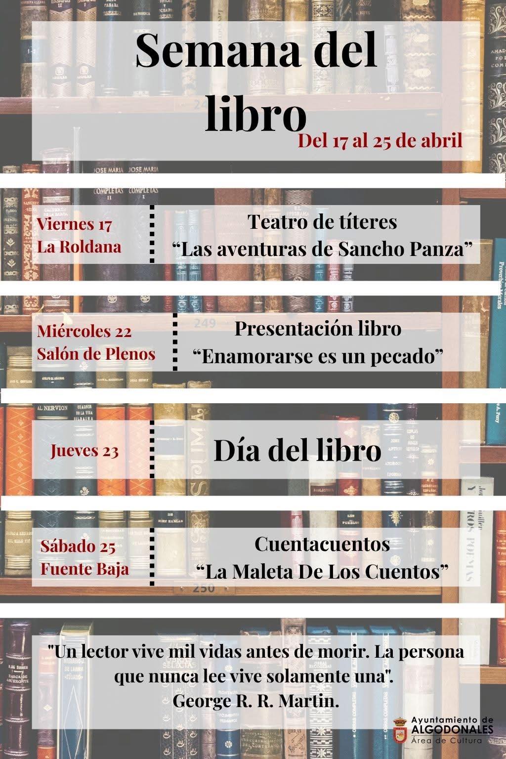 Actividades y cultura en la Semana del Libro